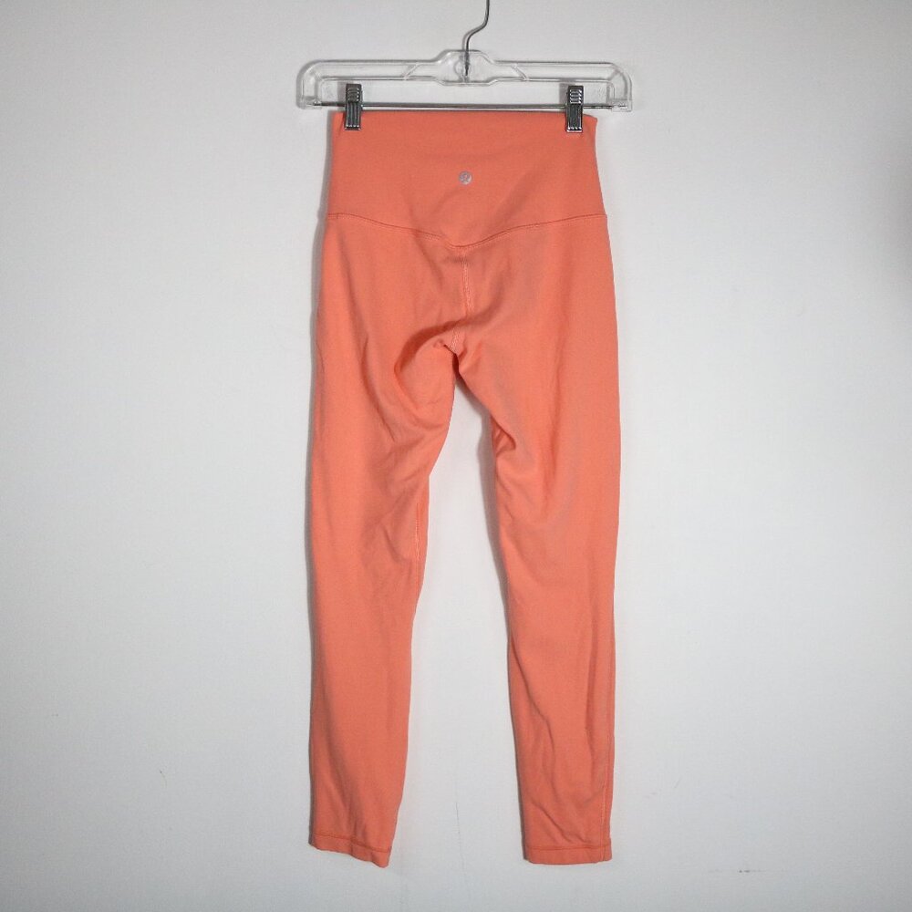 Lululemon Align Leggings 25" Womens 4 Peach Coral High Rise Yoga Workout - Picture 1 of 7